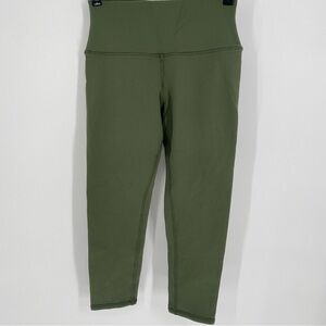 Alo Capri Legging High Waisted Air Brushed Athleisure Active Yoga Workout Sage S